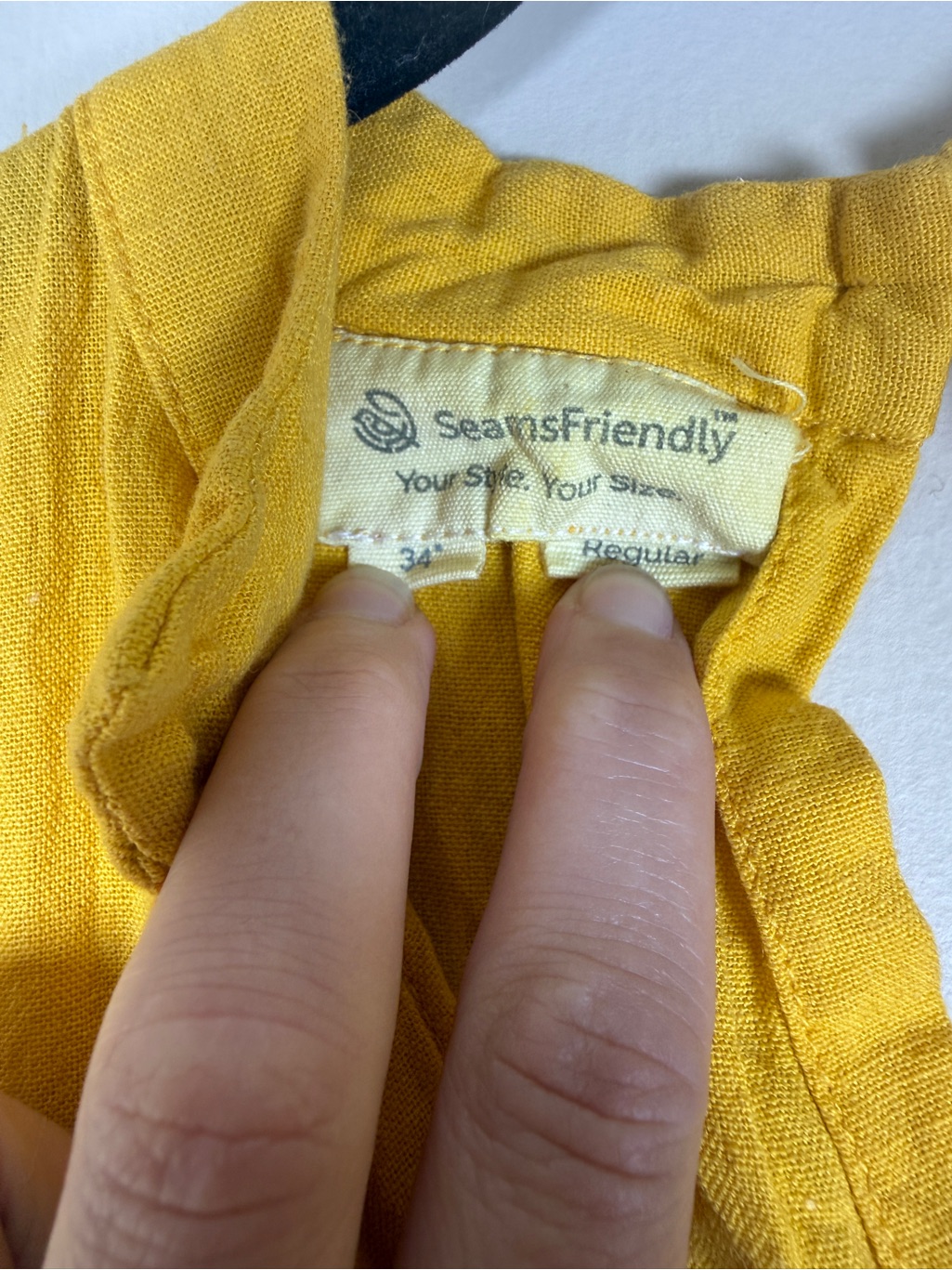 Seamsfriendly Golden V-Neck Tier Maxi Cotton Flax Dress Size 34" Regular — image 6 of 8